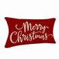 Christmas Pillow Covers Decorations Red Merry Christmas Farmhouse Throw Pillow Covers Great Gift for Christmas 12" X 20" 1 Pack