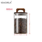 SealNest™ Glass Storage Jar with Wooden Lid – Airtight Kitchen Canister for Coffee, Tea, Spices & More